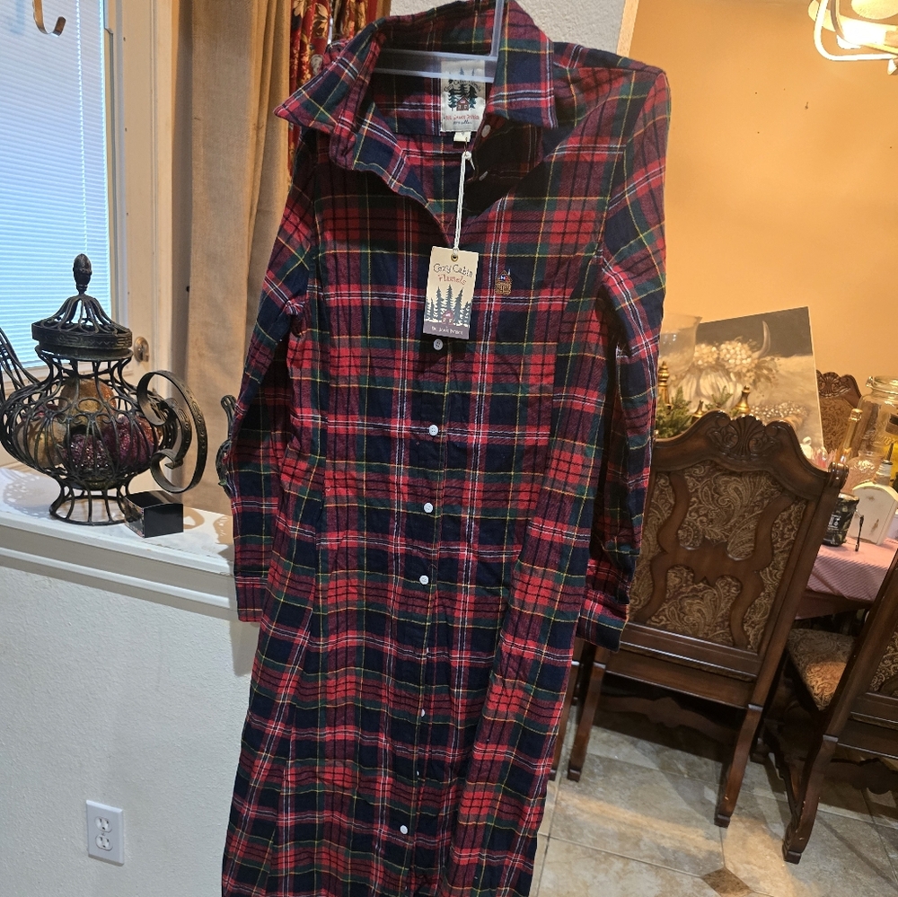 Kiel James Patrick flannel plaid dress